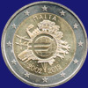 2 € Malte 2012 - 10<sup>e</sup> anniversaire de l'Euro