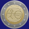 2 € Slowenien 2009 - 10. Gebuertsdag vun der Europäescher<br>Wirtschafts- a Währungsunioun